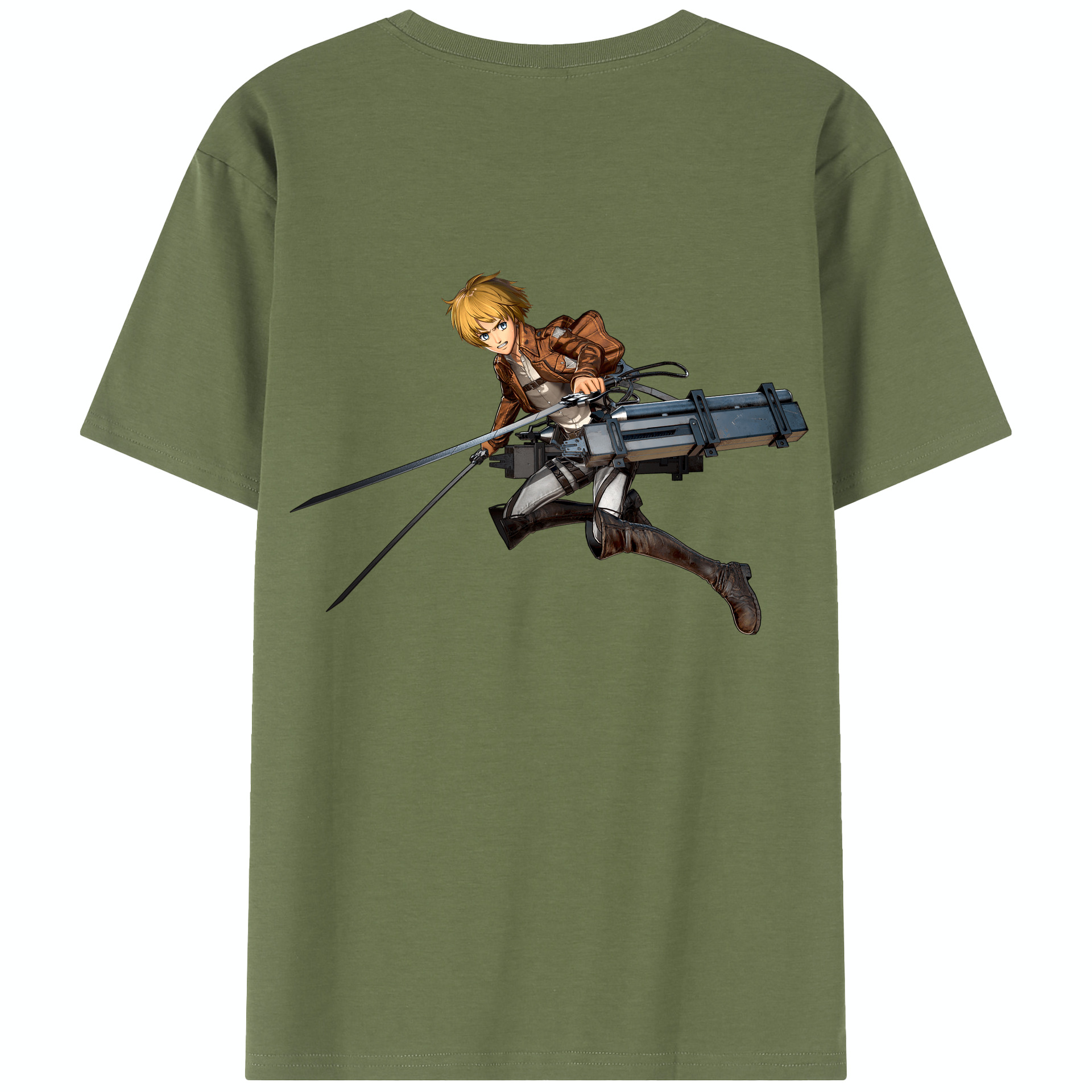 （画像用） 進撃の巨人 アルミン·アルレルト Attack on Titan Armin Arlert 綿100％半袖Tシャツ（背面プリント）